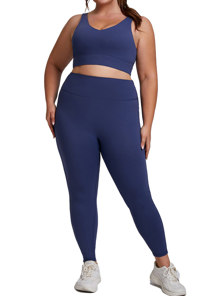 Seamless High-Waist Yoga Set-Sports Bra and Leggings for Women