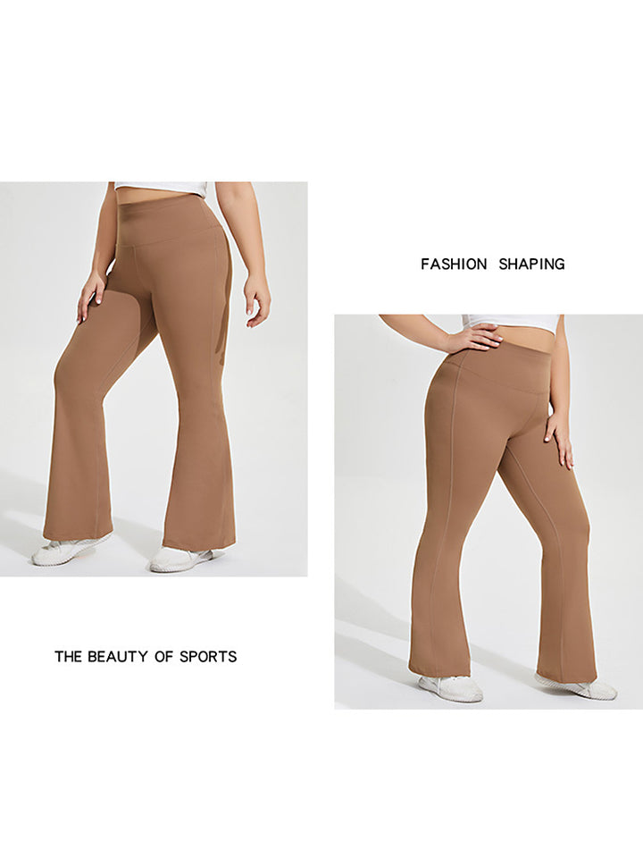 Seamless Butt-Lifting Sports Yoga Flared Trousers