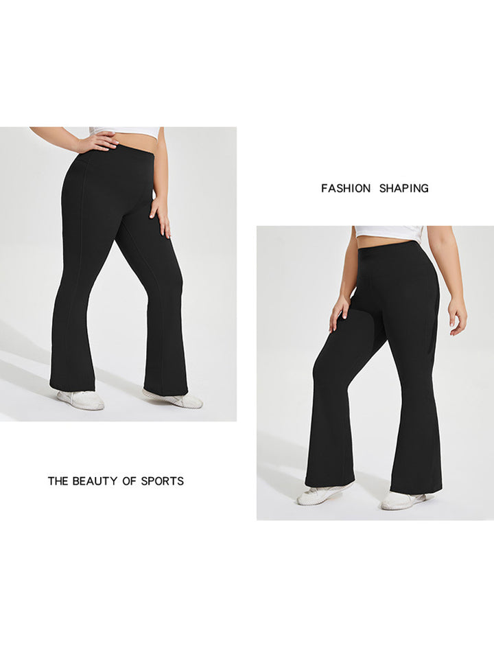 Seamless Butt-Lifting Sports Yoga Flared Trousers