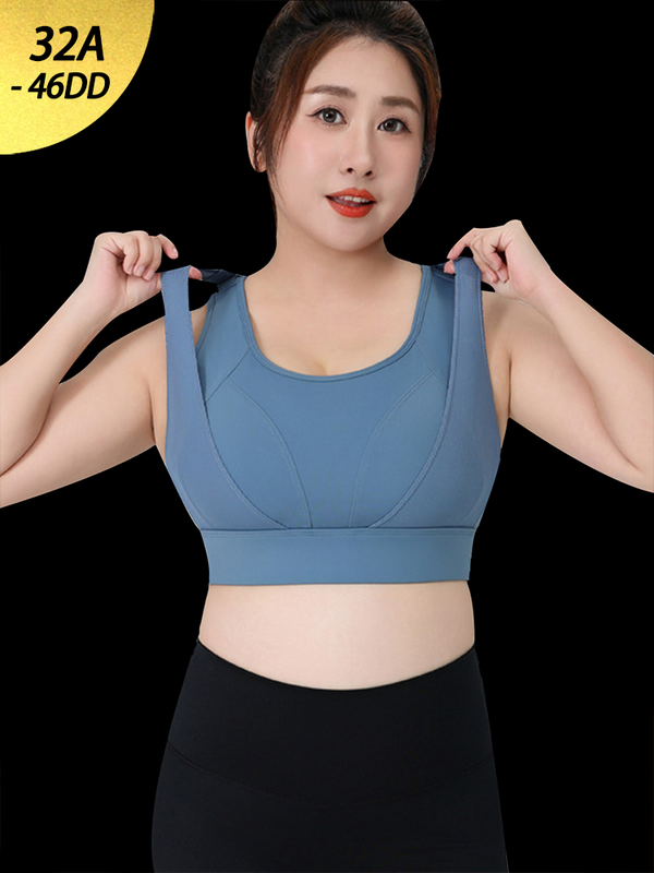 Adjustable Double-Layer Sports Bra with Anti-Sagging