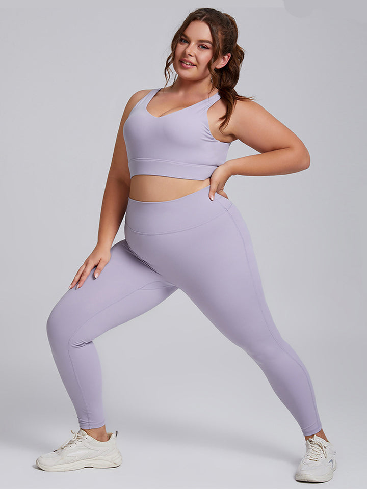 Seamless High-Waist Yoga Set-Sports Bra and Leggings for Women