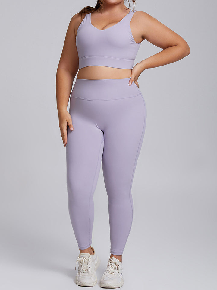 Seamless High-Waist Yoga Set-Sports Bra and Leggings for Women