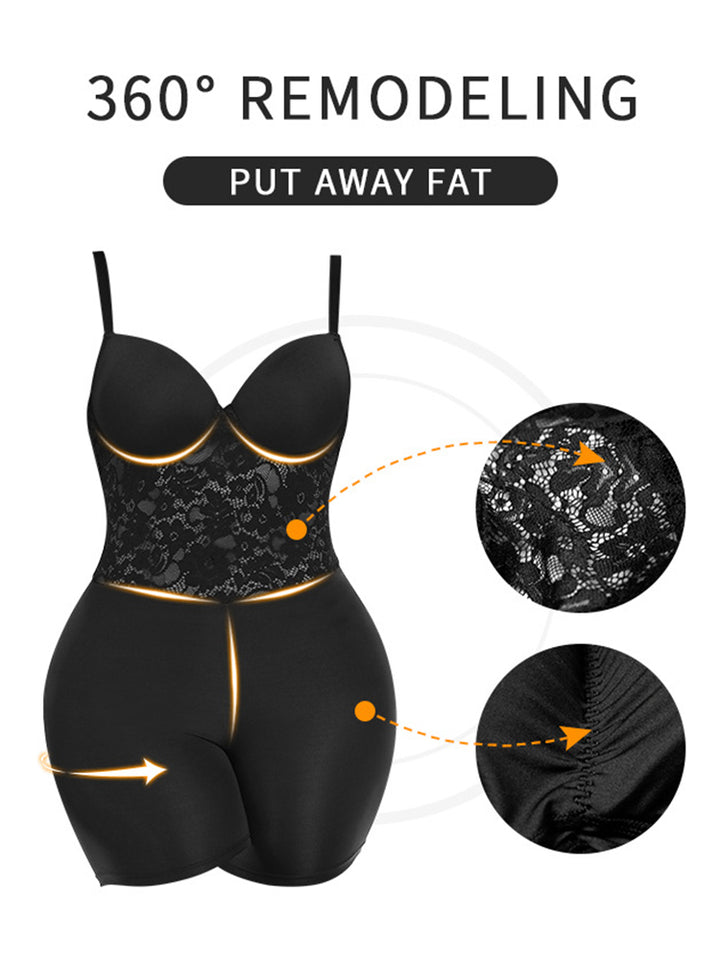 Lace Butt Enhance Body Shaperwear with Removable Padding