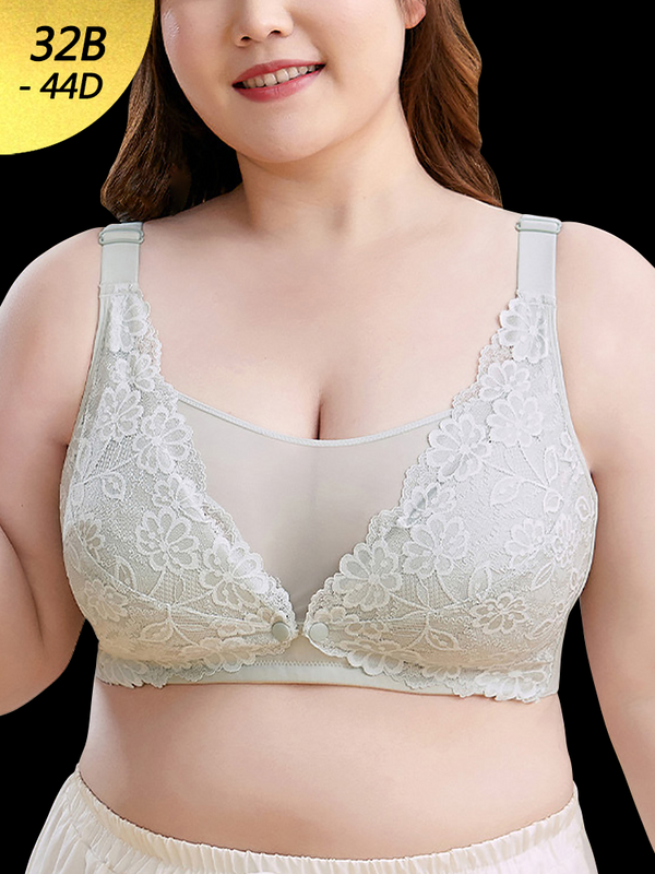 Breathable Lace Wireless Nursing Bras with Front Closure