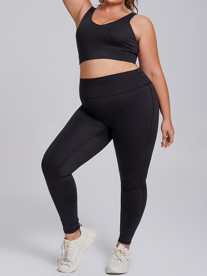 Seamless High-Waist Yoga Set-Sports Bra and Leggings for Women