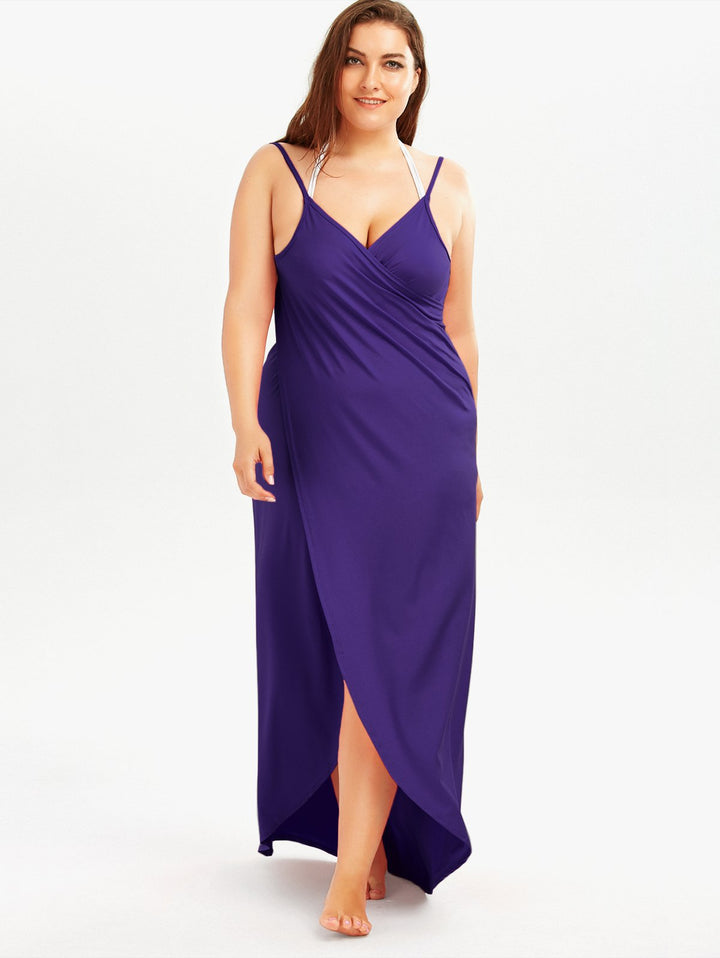 Plus Size Convertible Beach Cover Up Wrap Dress