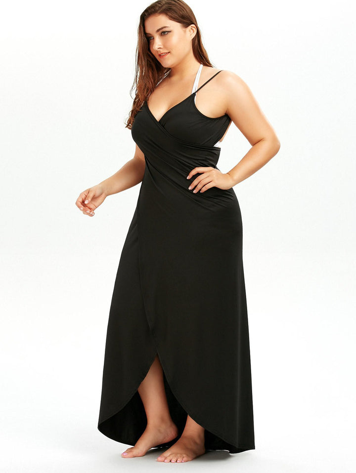 Plus Size Convertible Beach Cover Up Wrap Dress