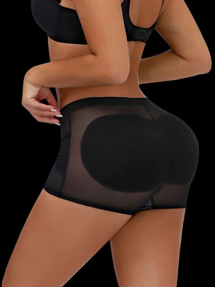 Breathable Lace Seamless Padded Hip Enhancer Boyshort