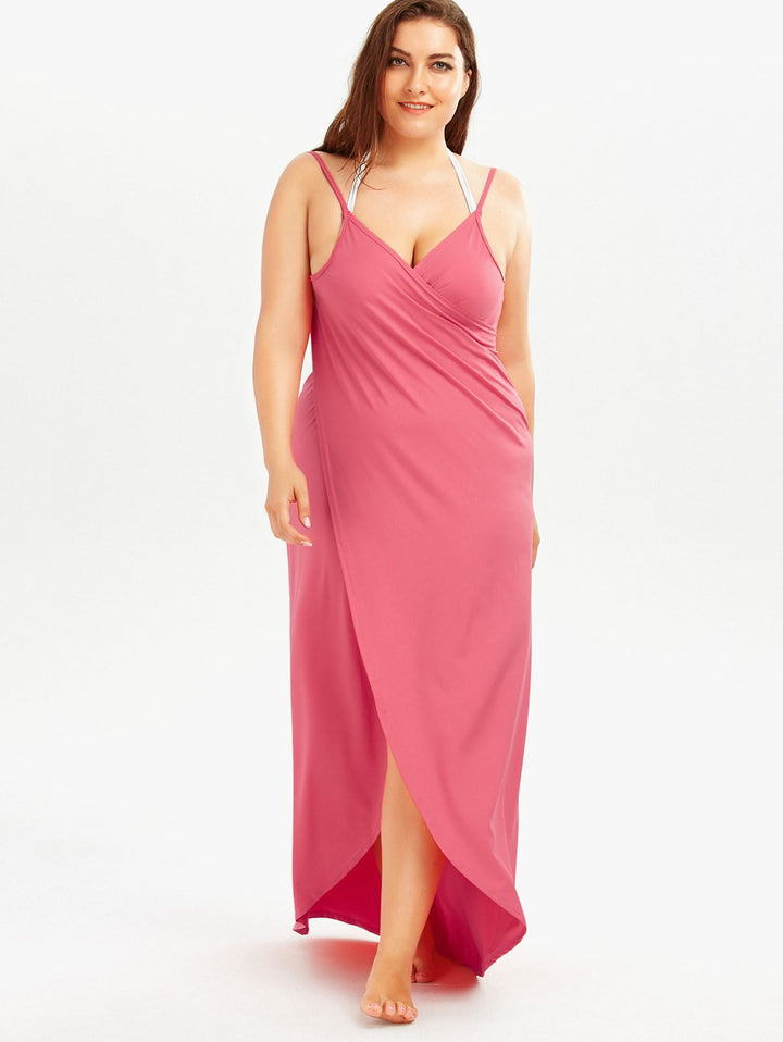 Plus Size Convertible Beach Cover Up Wrap Dress