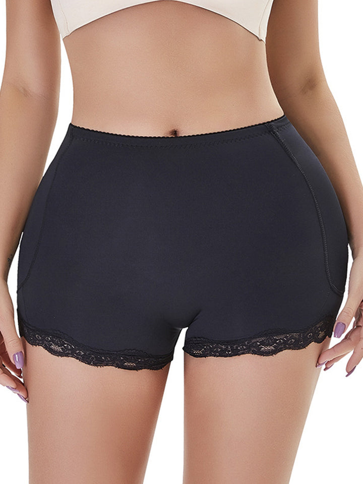 Lace Trim Hip and Butt Lifter Padded Shaper Panties