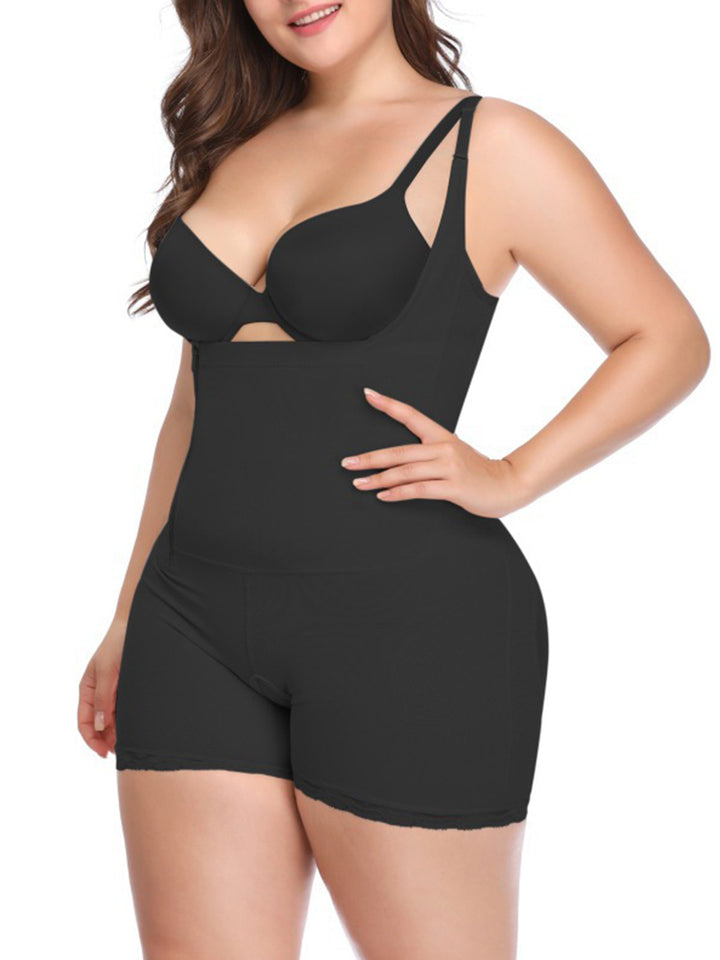 Zipper Open High Waist Tummy Control Butt Lifter Shapewear