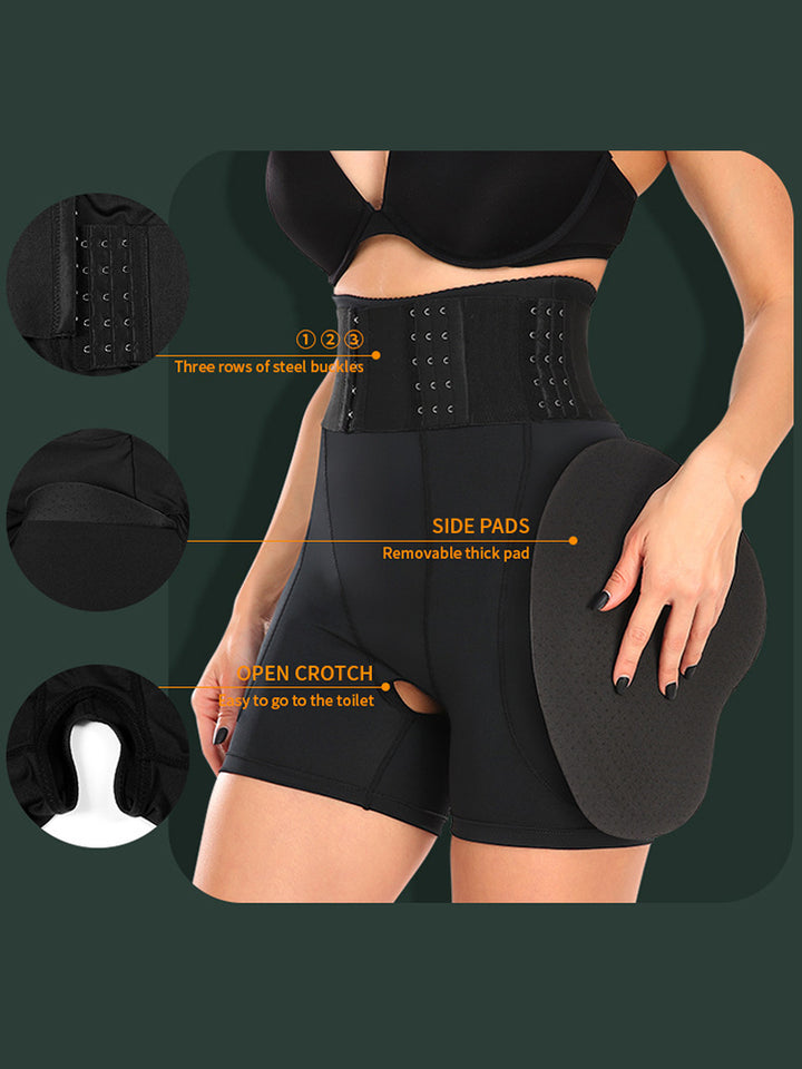 High Waist Removable Pad Butt Enhancer Tummy Control Shapewear