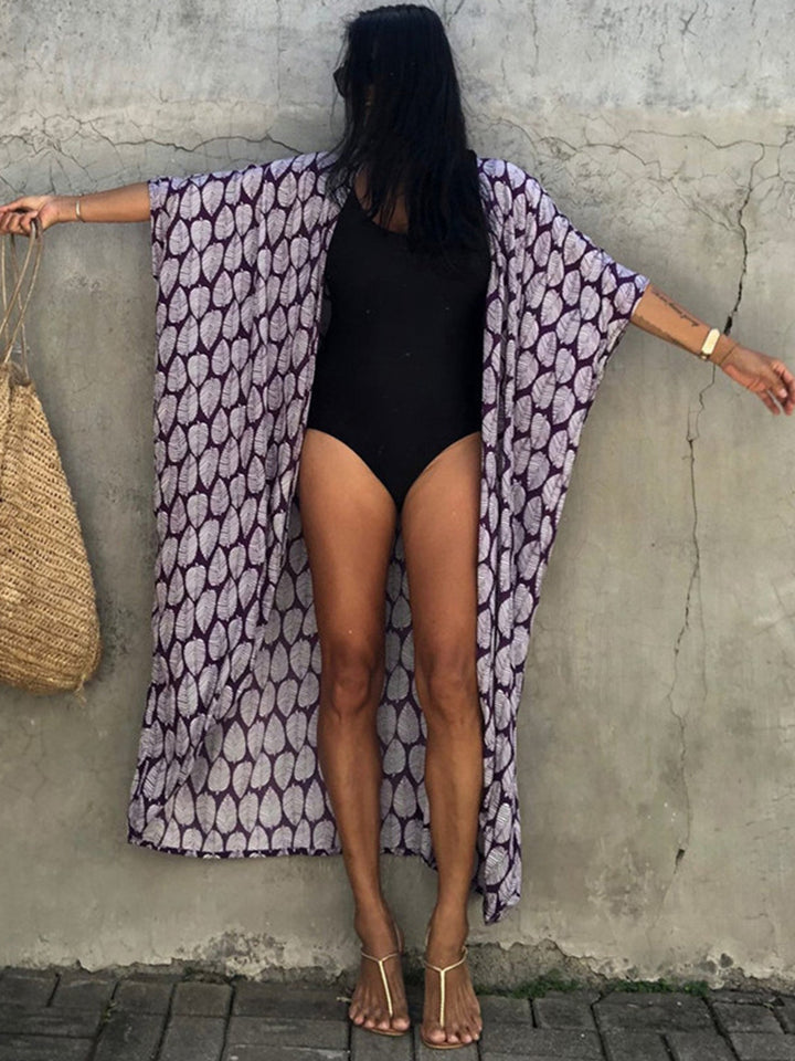 Womens Beach Casual Long Cardigan Swimsuits Bikini Cover Ups