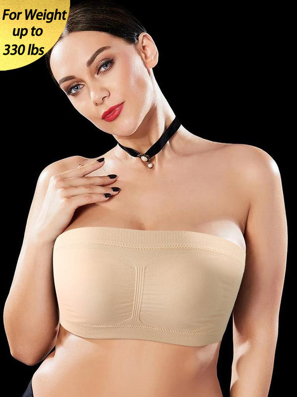 Comfortable Seamless Solid Bandeau Bra