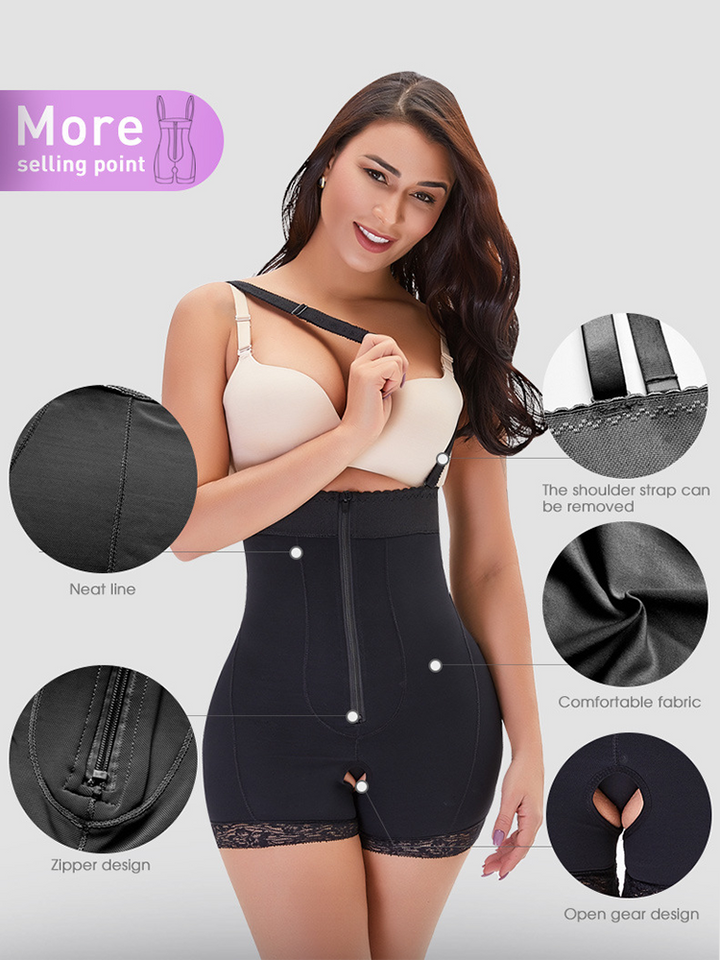 Ultra High Waist Removable Straps Tummy Control Body Shaper