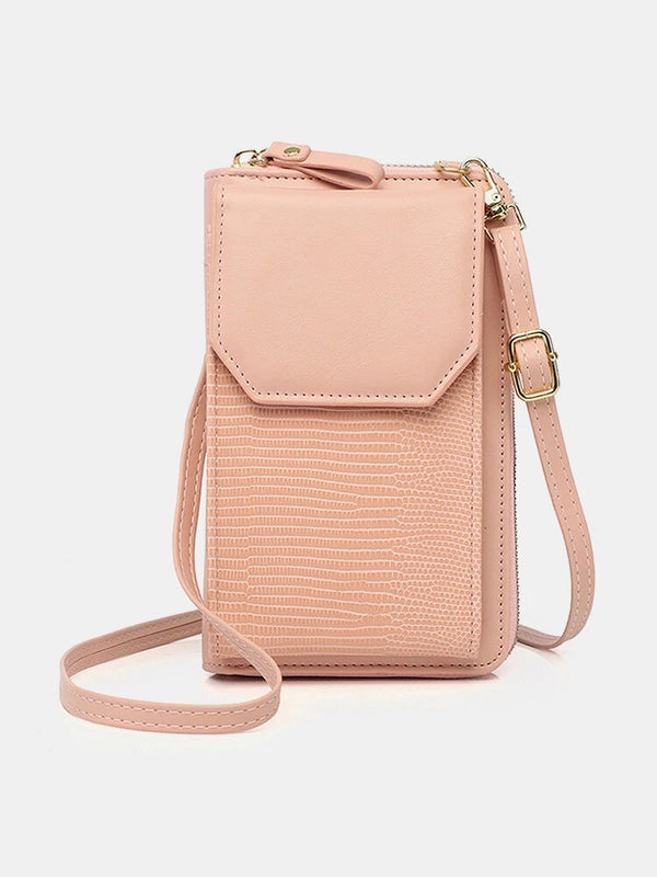 Women's Casual Multi-function Phone PU Crossbody Bag