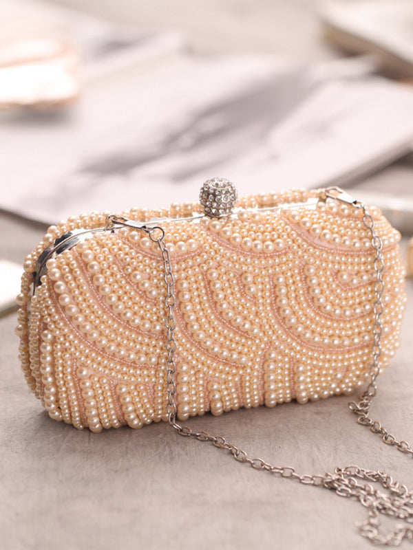 Bridal Luxury Wedding Event Evening Pearl Clutch Women Purse