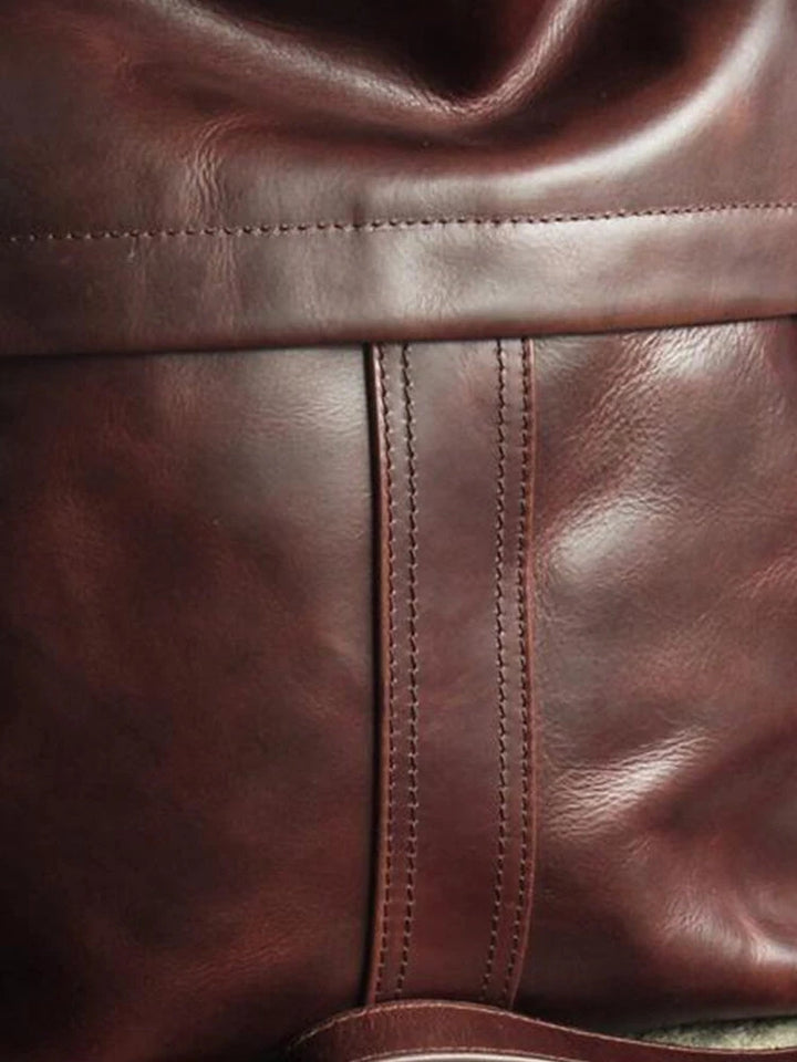 Women Vintage Brown PU Leather Shoulder Bag Crossbody Purse