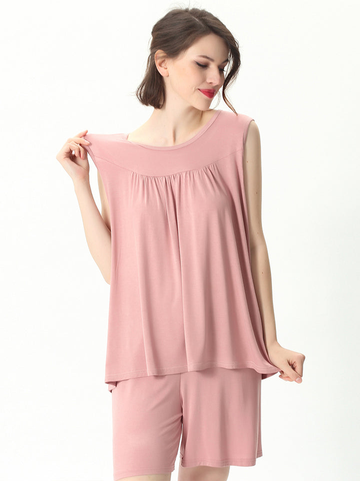 Plus Size Soft Sleeveless Sleepwears Loungewear Sets