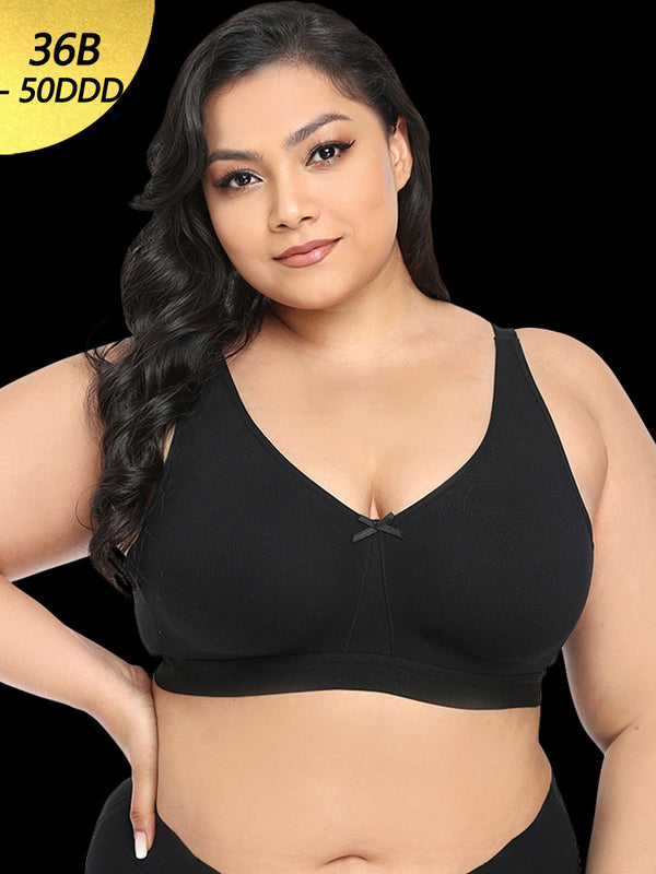 Women's Plus Size Comfort Cotton Unlined Full Coverage Bras