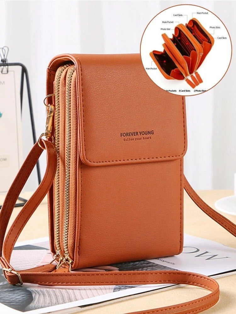 Amazon.com: BOSTANTEN Leather Small Crossbody Bags for Women Designer Cell  Phone Bag Wallet Purses Adjustable Strap Retro Brown : Clothing, Shoes &  Jewelry