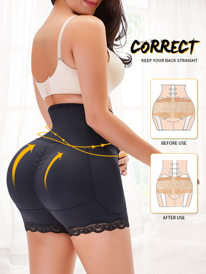 Plus Size Tummy Control Front Closure Hip& Butt Lifting Shorts