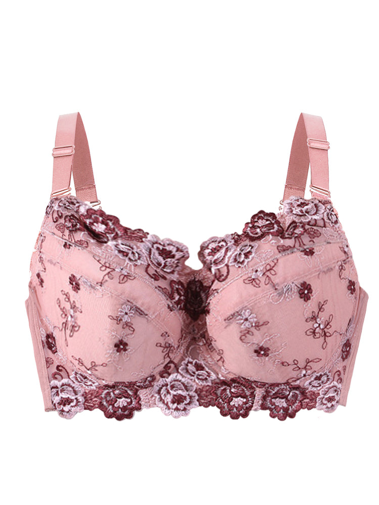 Embroidery Lace Full Cup Side Support Bras | Luna's Wish